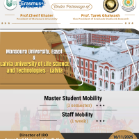 منحة خاصة بجامعة المنصورة ممولة بالكامل لجامعة Latvia university of life Sciences and Technologies بدولة لاتفيا